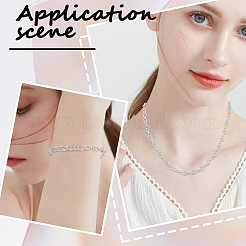 DIY 304ステンレススチールローロチェーンネックレス作成キット  ステンレス鋼色  5~10x5~6.5x0.5~3.5mm  穴：1mm&nbsp;DIY-BBC0002-06