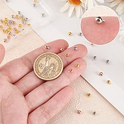 60Pcs 3 Colors Brass Crimp Beads&nbsp;KK-PH0006-32