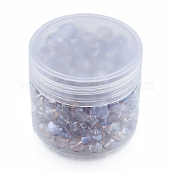 透明ガラスビーズ  混合図形  ライラック  7~10x7~10x5~9.5mm  穴：1~1.5mm&nbsp;EGLA-N002-49-A02