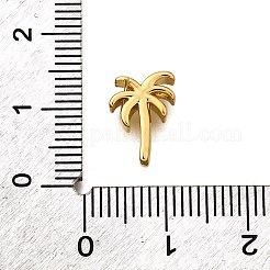 ココナッツの木の真鍮ビーズ  ラックめっき  長持ちメッキ  鉛フリー＆カドミウムフリー  18KGP本金メッキ  11.5x9x3.5mm  穴：1.4mm&nbsp;KK-B136-10G-05