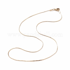 304ステンレススチールチェーンネックレス  カニカン付き  ゴールドカラー  17.7インチ（45cm）  1.2x0.4mm&nbsp;MAK-L015-19G