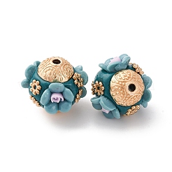 Handmade Resin Indonesia Round Beads&nbsp;IPDL-P005-11KCG-01