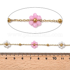 304 Stainless Steel Flower Link Chains&nbsp;CHS-H113-03G-03