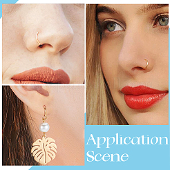 30Pcs 304 Stainless Steel Clip on Nose Ring Findings&nbsp;STAS-BBC0003-95G