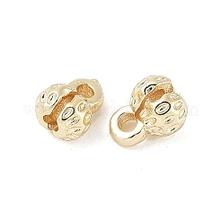 花の真鍮ボールチープ  カドミウムフリー＆ニッケルフリー＆鉛フリー  14KGP本金メッキ  6x4x3.5mm  穴：1.2mm&nbsp;KK-M326-10G