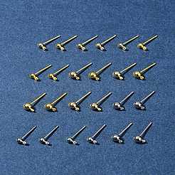 24Pcs 6 Sstyles Rack Plating Brass Stud Earring Settings&nbsp;KK-FS0001-41