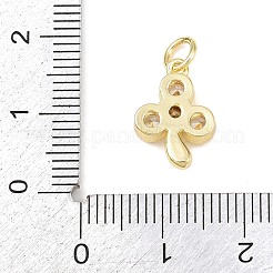Brass Micro Pave Cubic Zirconia Charms&nbsp;KK-H525-02B-G