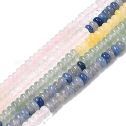 Natural Rose Quartz & Green Aventurine & Blue Aventurine & White Jade Beads Strands&nbsp;G-H333-01