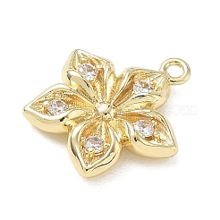 Brass Micro Pave Clear Cubic Zirconia Pendants&nbsp;CU-CBACBD7-11G