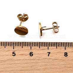 Ion Plating(IP) 304 Stainless Steel Stud Earring Findings&nbsp;STAS-D371-02G-02