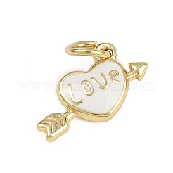 Brass Enamel Charms&nbsp;KK-D409-01G