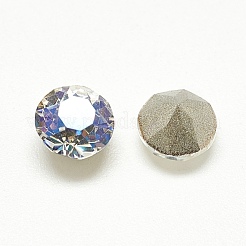 ポイントガラスラインストーンカボション  バックメッキ  多面カット  ダイヤモンド  月光  4x3mm&nbsp;RGLA-T110-4mm-001MO