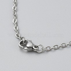 304 Stainless Steel Cable Chain Necklaces&nbsp;NJEW-WH0022-29P