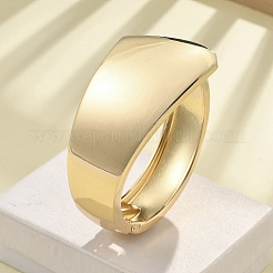 女性用合金ヒンジ付きバングル  ゴールドカラー  1-5/8インチ（4cm）  内径：2インチ（5.15cm）x2-3/8インチ（6.1cm）&nbsp;BJEW-D312-05G