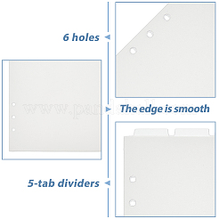 A5 Frosted Plastic Discbound Notebook Index Divider Sheets&nbsp;KY-WH0046-90A