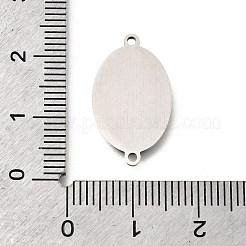 201ステンレススチールコネクタチャーム  楕円形のバージンメアリーリンク  プラチナ  21.5x12.5x1mm  穴：1.2mm&nbsp;STAS-B143-02B-P