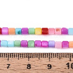 染め天然淡水シェルビーズ連売り  コラム  ミックスカラー  2~4x3~4mm  穴：0.6mm  約113~114個/連  14.76~14.96''（37.5~38センチメートル）&nbsp;SHEL-T020-56A