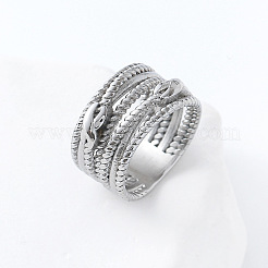 304 Stainless Steel Twisted Wire Design Finger Rings&nbsp;LS-DM2174-5