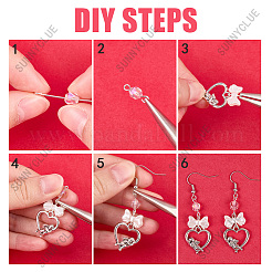 DIY 合金イヤリング ジュエリー作りキット  ミックスカラー  2~40x1.5~32.5x0.4~7.5mm  穴：1~2mm&nbsp;DIY-SC0028-93