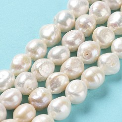 天然養殖淡水パールビーズ連売り  両面研磨  グレード4 A  貝殻色  11.5~13.5x11~12x8~9mm  穴：0.7mm  約31~35個/連  14.76''（37.5~39.5センチメートル）&nbsp;PEAR-Z002-04