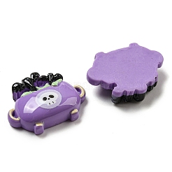 ハロウィーン不透明樹脂デコデンカボション  暗い蘭  スカルカップ  21x28x7mm&nbsp;CRES-H002-02F
