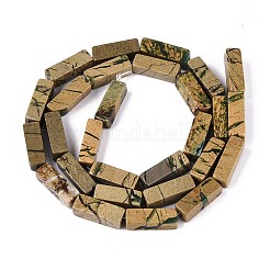 天然のバーダイト石ビーズ連売り  直方体の  13~13.5x4~5x4~5mm  穴：1~1.2mm  約30個/連  15.16~15.35'''（38.5~39センチメートル）&nbsp;G-T141-101