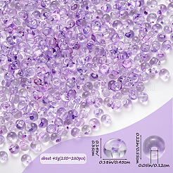45G Transparent Baking Paint Glass Seed Beads&nbsp;SEED-SZ0001-028H