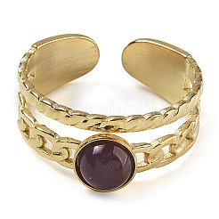 Natural Amethyst Finger Rings&nbsp;RJEW-U027-06G-05