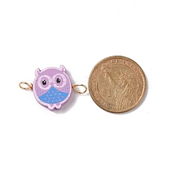 Spray Painted Wood Connector Charms&nbsp;PALLOY-JF01427-07