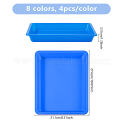 32Pcs 8 Colors PP Plastic Palettes&nbsp;AJEW-DC0004-10