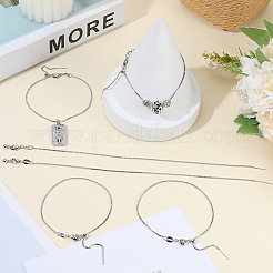 12Pcs 1MM Brass Box Chain Adjustable Slider Bracelets&nbsp;KK-SC0007-32P