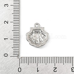 304ステンレススチールチャーム  ニッケルフリー  シェル形状  14.5x13x3.5mm  穴：1.5mm&nbsp;LS-STAS-F327-03A-P