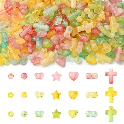 Gradient Color Transparent Acrylic Beads&nbsp;OACR-YW0004-61A