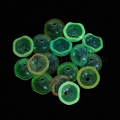 蓄光アクリルビーズコーン  キラキラビーズ  暗闇で光る  卵殻  ミックスカラー  8x16mm  穴：2mm  約684個/500g&nbsp;MACR-D024-27