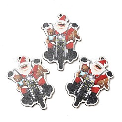 Single Face Christmas Printed Wood Big Pendants&nbsp;WOOD-D025-36