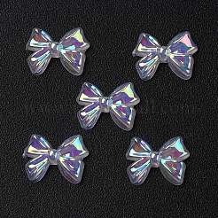 ABSプラスチック製カボション  虹色の  蝶結び  貝殻色  7.5x9.5x2.5mm&nbsp;FIND-B043-06A