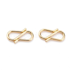 304ステンレススチールSフック留め具  18KGP本金メッキ  13x7x1mm&nbsp;STAS-J032-36