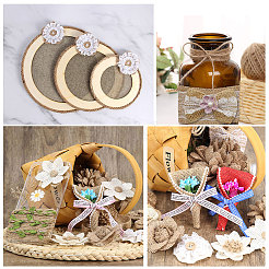Handmade Burlap Flower & Lace Bowknot&nbsp;FIND-SC0001-21