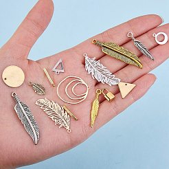 40個 40スタイル合金/304ステンレススチール/真鍮/鉄/ハウライトペンダント  真鍮製のチューブビーズで  ミックスカラー  1個/スタイル&nbsp;FIND-SZ0001-77
