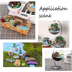 66Pcs 6 styles Resin Frog & Lotus & Mushroom Ornaments&nbsp;DJEW-GF0001-61