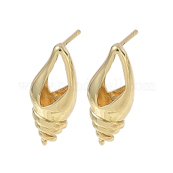 Brass Stud Earrings for Women&nbsp;EJEW-A167-02D-G