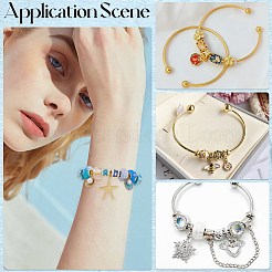 6Pcs 2 Colors Brass Cuff Bangle Making&nbsp;KK-BBC0022-73