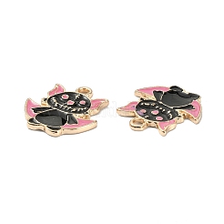 Halloween Light Gold Tone Alloy Enamel Pendants&nbsp;ENAM-P247-16KCG