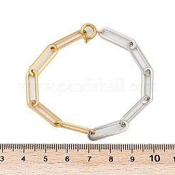 304 Stainless Steel Paper Clip Chain Bracelets for Men Women&nbsp;BJEW-Z108-04GP