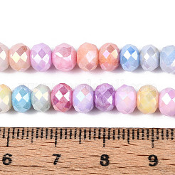 Anti-Tarnish Electroplate Rondelle Glass Beads Strands&nbsp;X-EGLA-T021-6mm-17-10