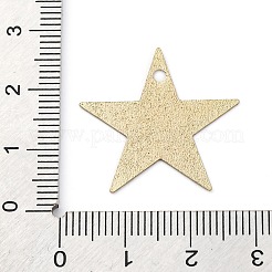 幾何学的な合金シートプリントペンダントイヤリングアクセサリー  スター  24x25x0.5mm  穴：1.8mm&nbsp;LS-PALLOY-E139-01G-02