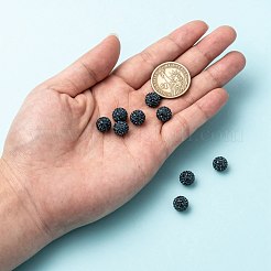片穴チェコクリスタルラインストーン舗装ディスコボールビーズ  小さな丸いポリマー粘土チェコのラインストーンビーズ  207 _montana  pp9（1.5~1.6mm）  10mm  穴：1.2mm&nbsp;RB-A059-H10mm-PP9-207