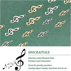 8Pcs 201 Stainless Steel Links & 8Pcs 201 Stainless Steel Pendants&nbsp;STAS-UN0032-38