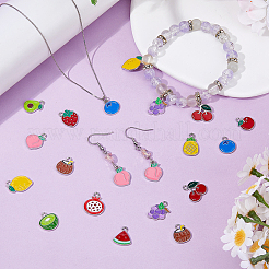 78Pcs 13 Styles Mixed Fruit Alloy Enamel Charms&nbsp;ENAM-DC0002-31P