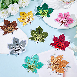 9Pcs Leaf Computerized Embroidery Cloth Iron on/Sew on Patches&nbsp;PATC-WH20006-007